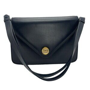 Vintage GUCCI Navy Blue Leather Shoulder Bag – Made in Italy/48